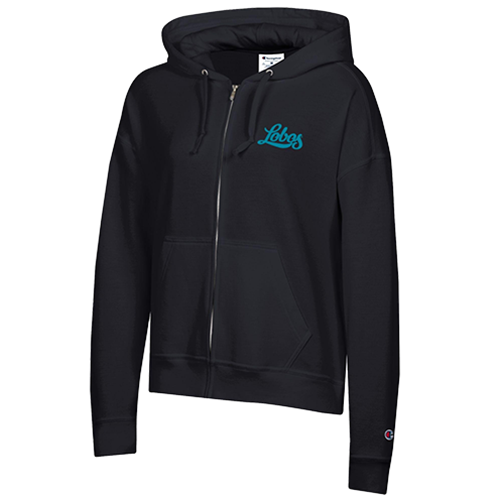 UNM Bookstore Women's Champion Full-Zip Lobos Hoodie Black |